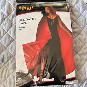Spirit Red Satin Cape